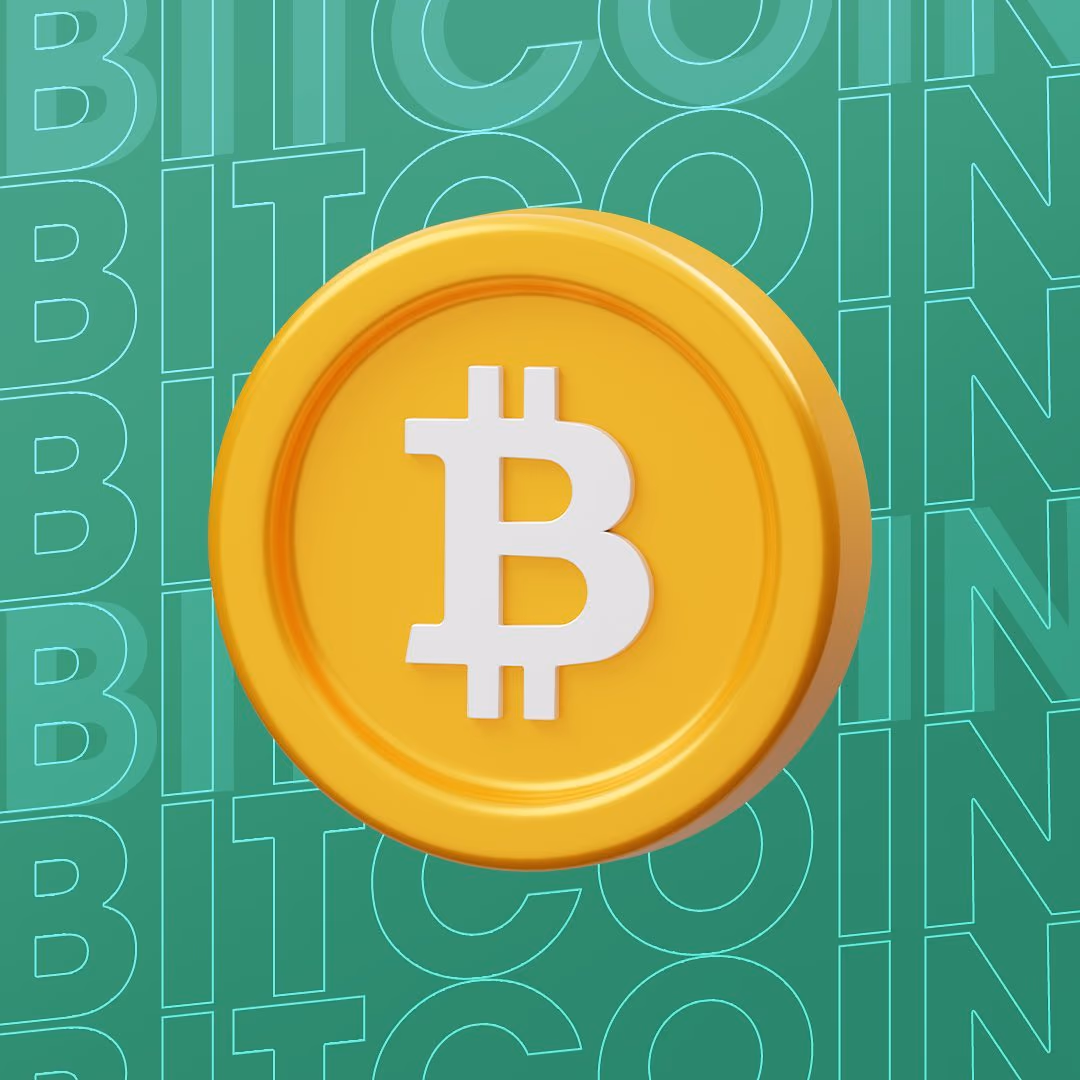 Chartexperten social post with a 3D Bitcoin coin